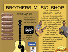 Tablet Screenshot of brothersmusicshop.com